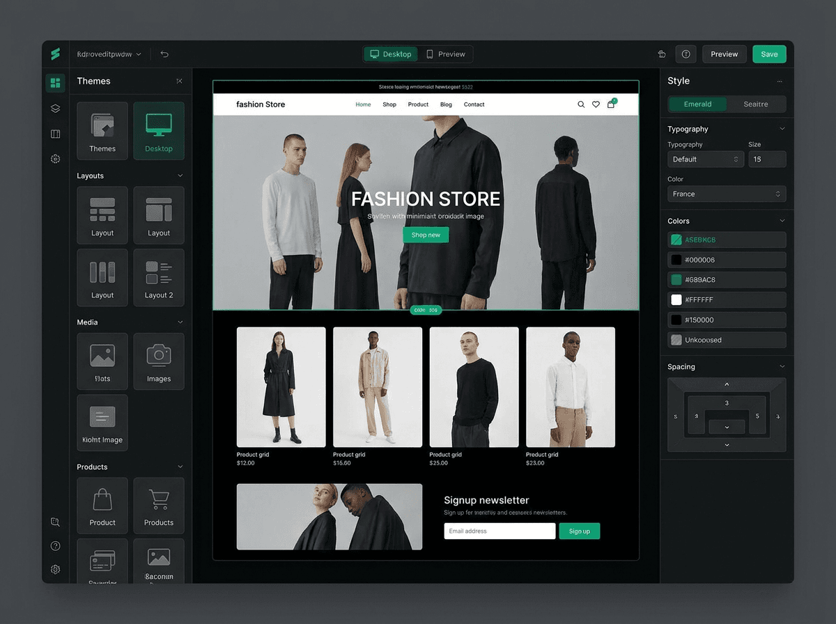 Bazaar visual storefront editor